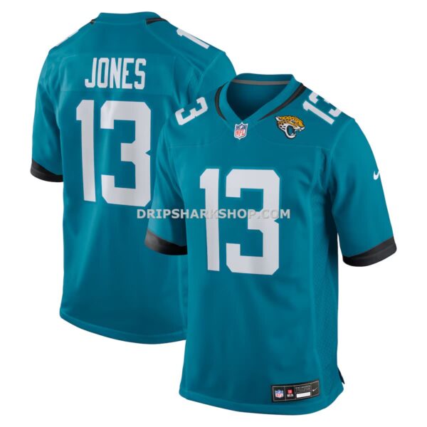 NFL153cf4G04-878935 Mens Nike Tim Jones Teal Jacksonville Jaguars Team Game Jersey