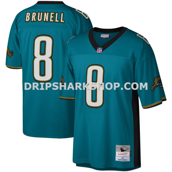 Mens Mitchell And Ness Mark Brunell Teal Jacksonville Jaguars Legacy Replica Jersey Pi3604000