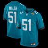 Mens Nike Ventrell Miller Teal Jacksonville Jaguars Game Jersey