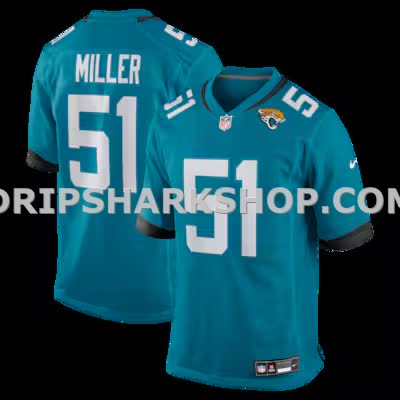 Mens Nike Ventrell Miller Teal Jacksonville Jaguars Game Jersey