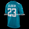 Mens Nike Foyesade Oluokun Teal Jacksonville Jaguars Game Player Jersey