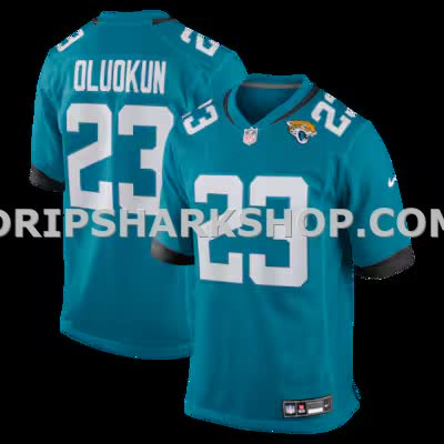 Mens Nike Foyesade Oluokun Teal Jacksonville Jaguars Game Player Jersey