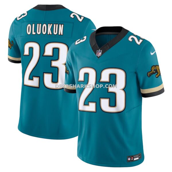 NFL15586cG04-d7d76f Mens Nike Foye Oluokun Teal Jacksonville Jaguars Prowler Throwback Vapor Fuse Limited Jersey