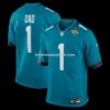 Mens Nike Number 1 Dad Teal Jacksonville Jaguars Game Jersey