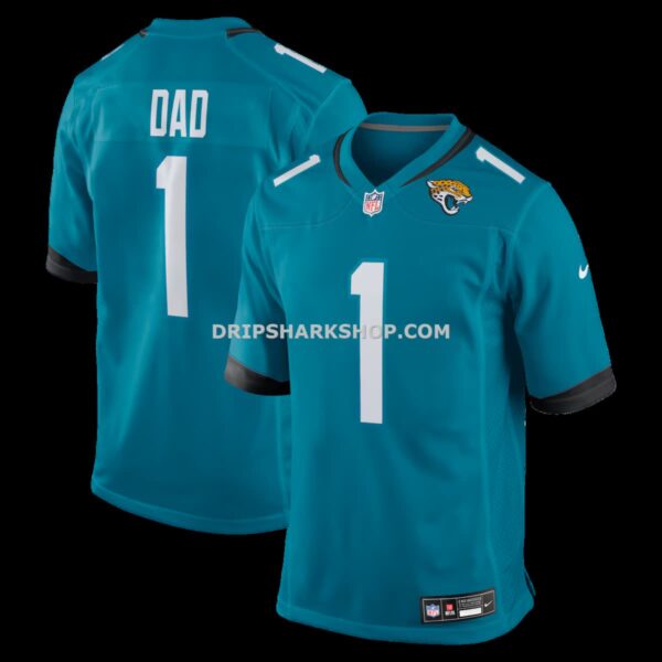 Mens Nike Number 1 Dad Teal Jacksonville Jaguars Game Jersey