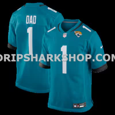 Mens Nike Number 1 Dad Teal Jacksonville Jaguars Game Jersey