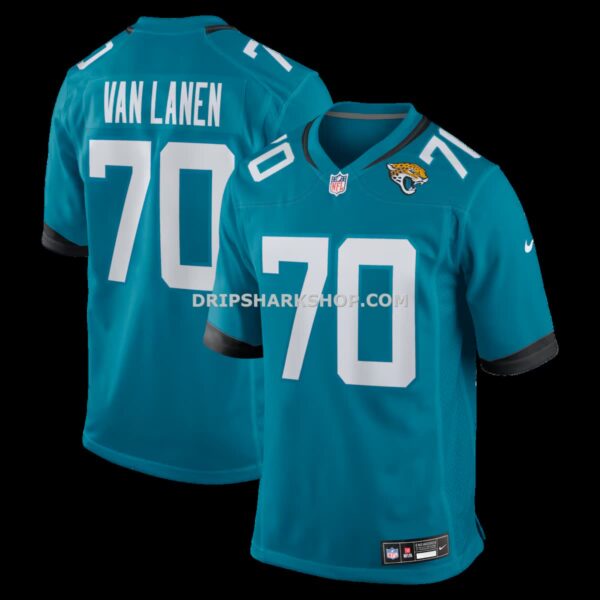 Mens Nike Cole Van Lanen Teal Jacksonville Jaguars Game Player Jersey