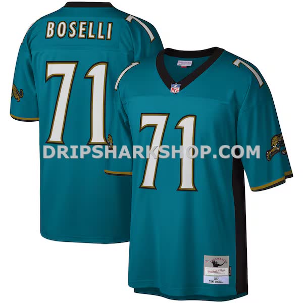 Mens Mitchell And Ness Tony Boselli Teal Jacksonville Jaguars Legacy Replica Jersey Pi3604000