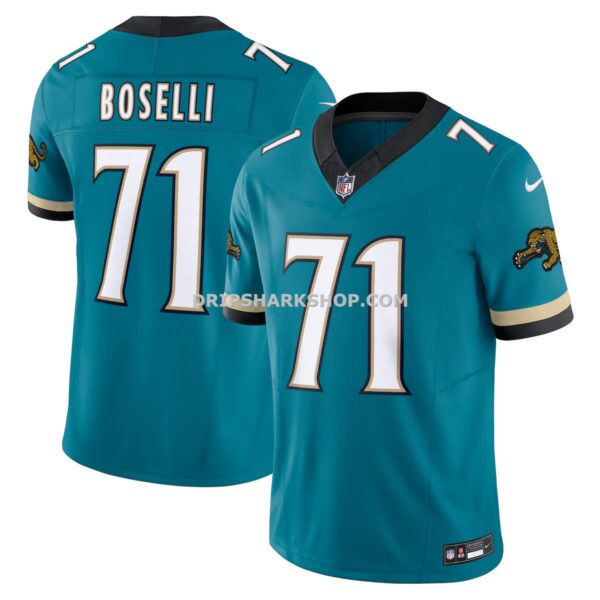 Mens Nike Tony Boselli Teal Jacksonville Jaguars Prowler Throwback Vapor Fuse Limited Retired Player Jersey