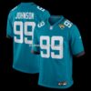 Mens Nike Austin Johnson Teal Jacksonville Jaguars Team Game Jersey