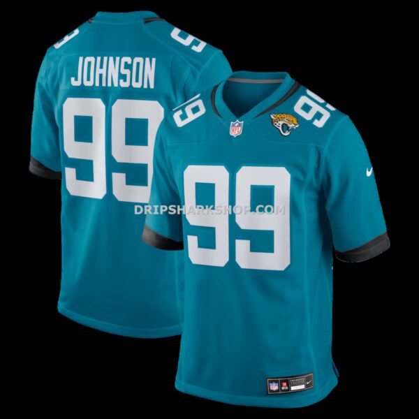 Mens Nike Austin Johnson Teal Jacksonville Jaguars Team Game Jersey
