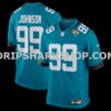 Mens Nike Austin Johnson Teal Jacksonville Jaguars Team Game Jersey