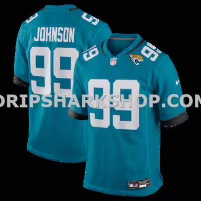 Mens Nike Austin Johnson Teal Jacksonville Jaguars Team Game Jersey