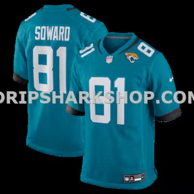 Mens Nike R Jay Soward Teal Jacksonville Jaguars Retired Player Team Game Jersey