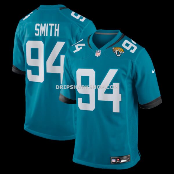 Mens Nike Maason Smith Teal Jacksonville Jaguars Team Game Jersey