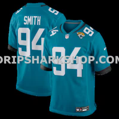 Mens Nike Maason Smith Teal Jacksonville Jaguars Team Game Jersey