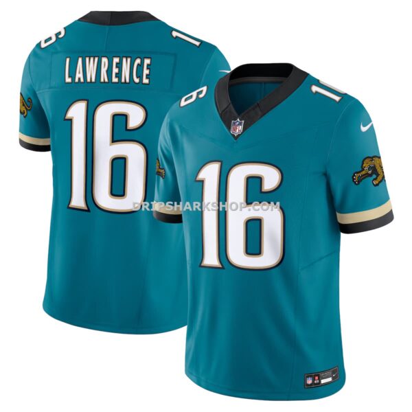 Mens Nike Trevor Lawrence Teal Jacksonville Jaguars Prowler Throwback Vapor Fuse Limited Jersey