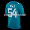 Mens Nike Jack Kiser Teal Jacksonville Jaguars Team Game Jersey