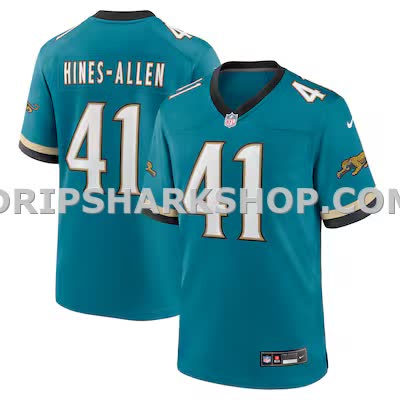 Mens Nike Josh Hines Allen Teal Jacksonville Jaguars Prowler Throwback Player Game Jersey