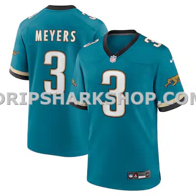 Mens Nike Jakobi Meyers Teal Jacksonville Jaguars Alternate 2 Prowler Throwback Game Jersey
