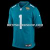 Mens Nike Number 1 Groom Teal Jacksonville Jaguars Game Jersey