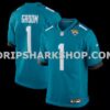 Mens Nike Number 1 Groom Teal Jacksonville Jaguars Game Jersey