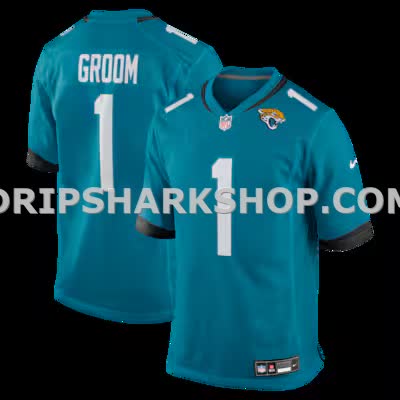 Mens Nike Number 1 Groom Teal Jacksonville Jaguars Game Jersey