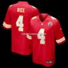 Mens Nike Rashee Rice Red Kansas City Chiefs Game Jersey