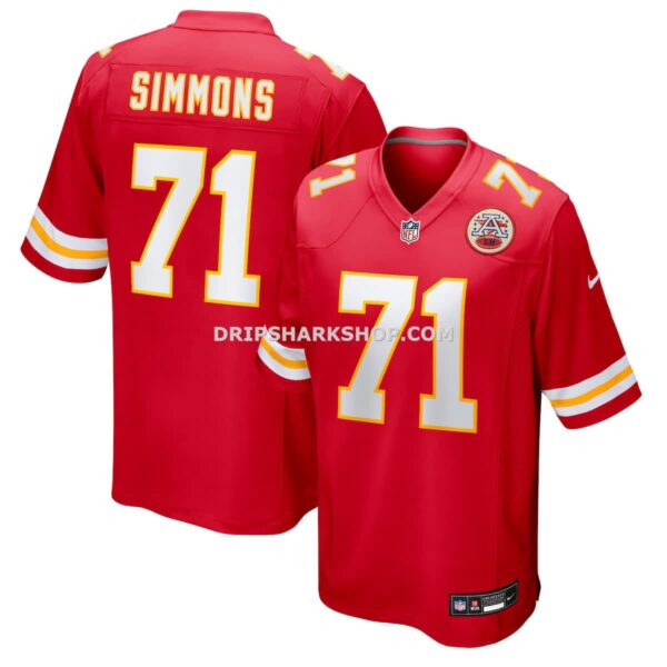 NFL1615fbG04-f3ece2 Mens Nike Josh Simmons Red Kansas City Chiefs Team Game Jersey