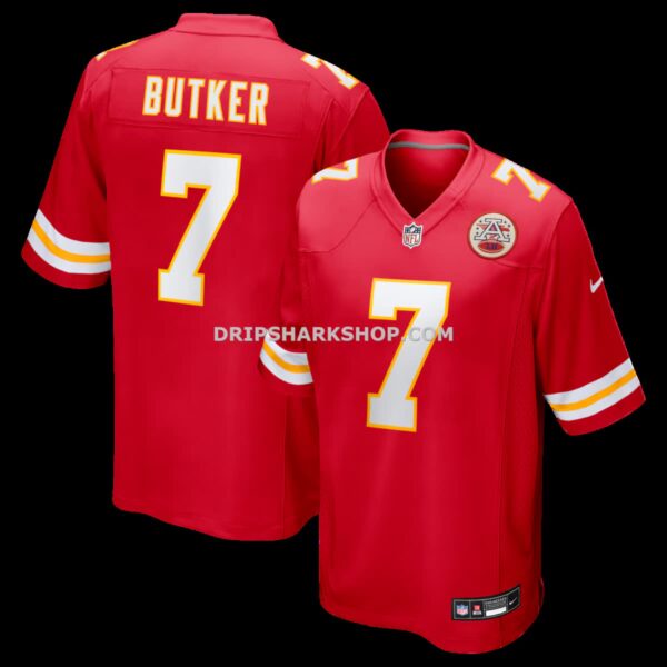 Mens Nike Harrison Butker Red Kansas City Chiefs Game Jersey