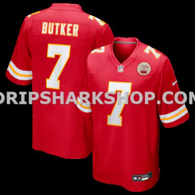 Mens Nike Harrison Butker Red Kansas City Chiefs Game Jersey