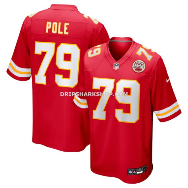 NFL162725G04-8090a2 Mens Nike Esa Pole Red Kansas City Chiefs Team Game Jersey