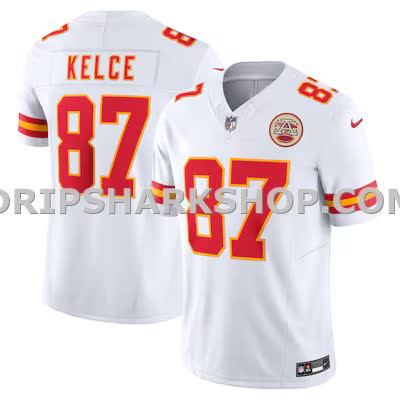 Mens Nike Travis Kelce White Kansas City Chiefs Vapor Fuse Limited Jersey
