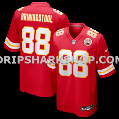 Mens Nike Jake Briningstool Red Kansas City Chiefs Team Game Jersey