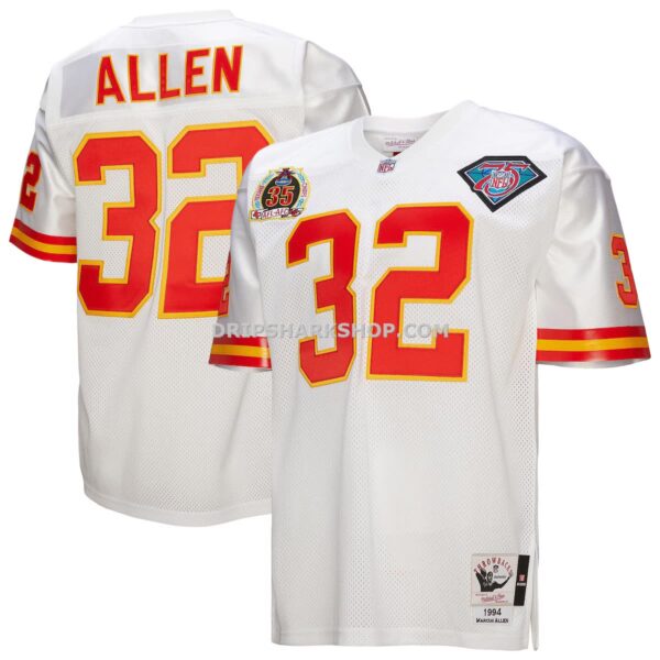 Mens Mitchell And Ness Marcus Allen White Kansas City Chiefs 1994 Authentic Throwback Retired Player Jersey