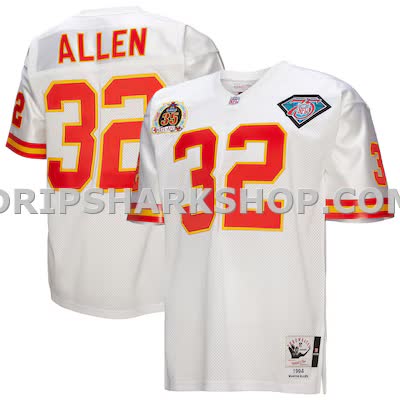 Mens Mitchell And Ness Marcus Allen White Kansas City Chiefs 1994 Authentic Throwback Retired Player Jersey