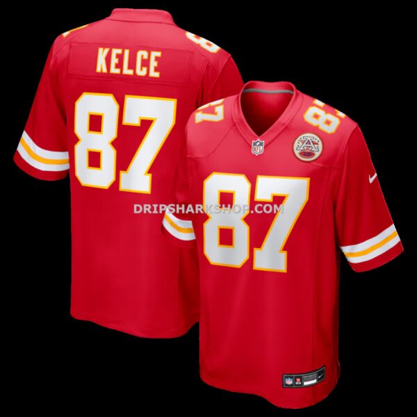 Mens Nike Travis Kelce Red Kansas City Chiefs Game Jersey