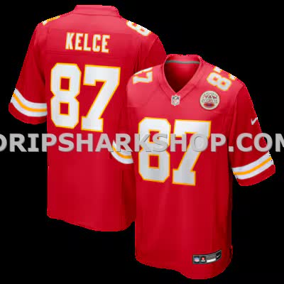 Mens Nike Travis Kelce Red Kansas City Chiefs Game Jersey