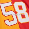 Mens Mitchell And Ness Derrick Thomas Red Gold Kansas City Chiefs 1994 Split Legacy Replica Jersey Pi5003000