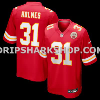 Mens Nike Priest Holmes Red Kansas City Chiefs Game Retired Player Jersey