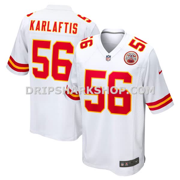 Mens Nike George Karlaftis White Kansas City Chiefs Away Game Player Jersey Pi5172000