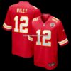 Mens Nike Jared Wiley Red Kansas City Chiefs Game Jersey