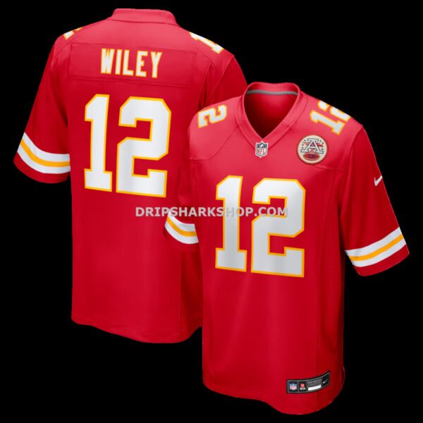Mens Nike Jared Wiley Red Kansas City Chiefs Game Jersey