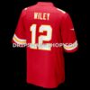Mens Nike Jared Wiley Red Kansas City Chiefs Game Jersey