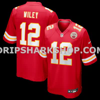 Mens Nike Jared Wiley Red Kansas City Chiefs Game Jersey