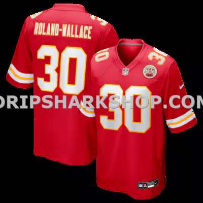 Mens Nike Chris Roland Wallace Red Kansas City Chiefs Game Jersey