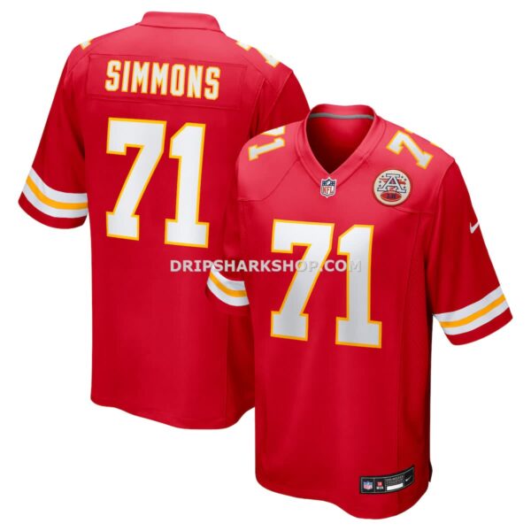 Mens Nike Josh Simmons Red Kansas City Chiefs Game Jersey