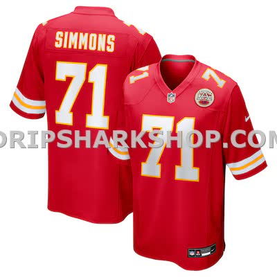Mens Nike Josh Simmons Red Kansas City Chiefs Game Jersey