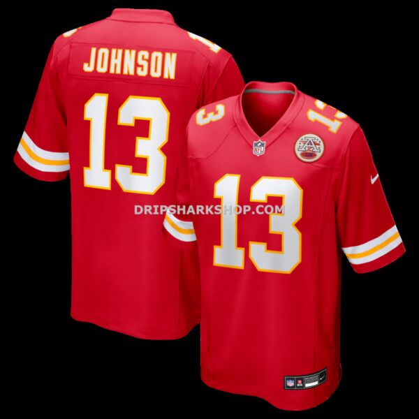Mens Nike Nazeeh Johnson Red Kansas City Chiefs Game Player Jersey