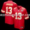 Mens Nike Nazeeh Johnson Red Kansas City Chiefs Game Player Jersey